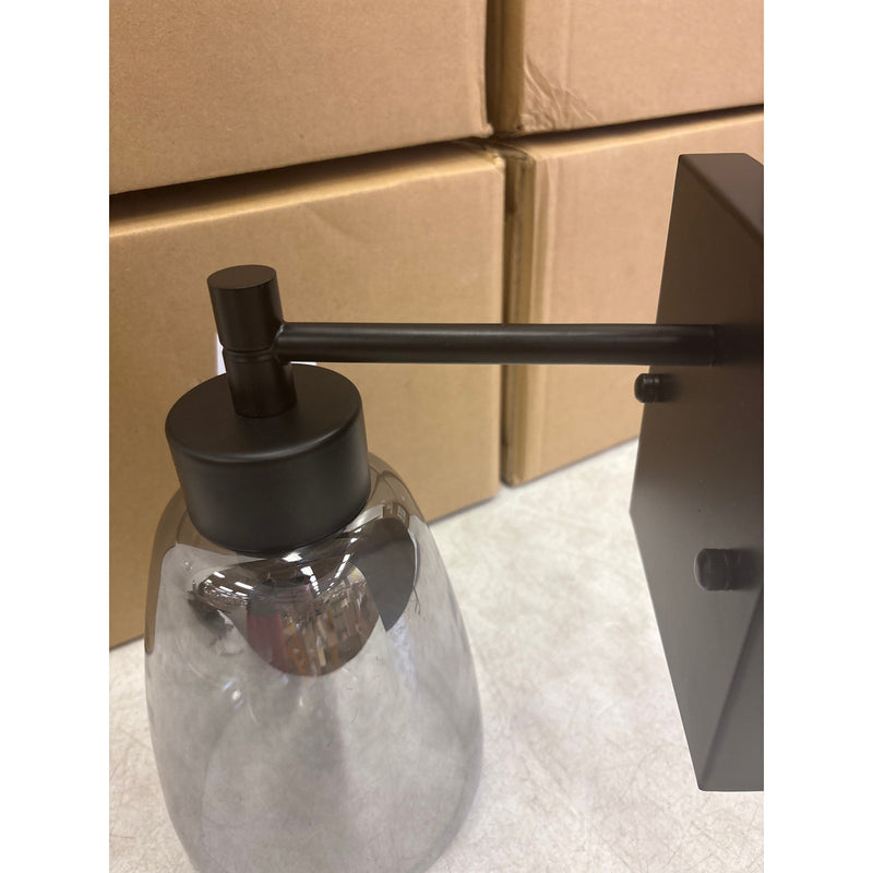 Pack-of-4 Vcozar Glass Wall Lamps, Square Base Modern Black Wall Sconce