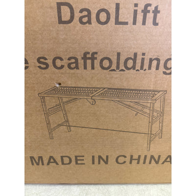 DaoLift 62.99"x14.74" Carbon Steel Scaffolding Platform CAP 660 LBS 32-50" H
