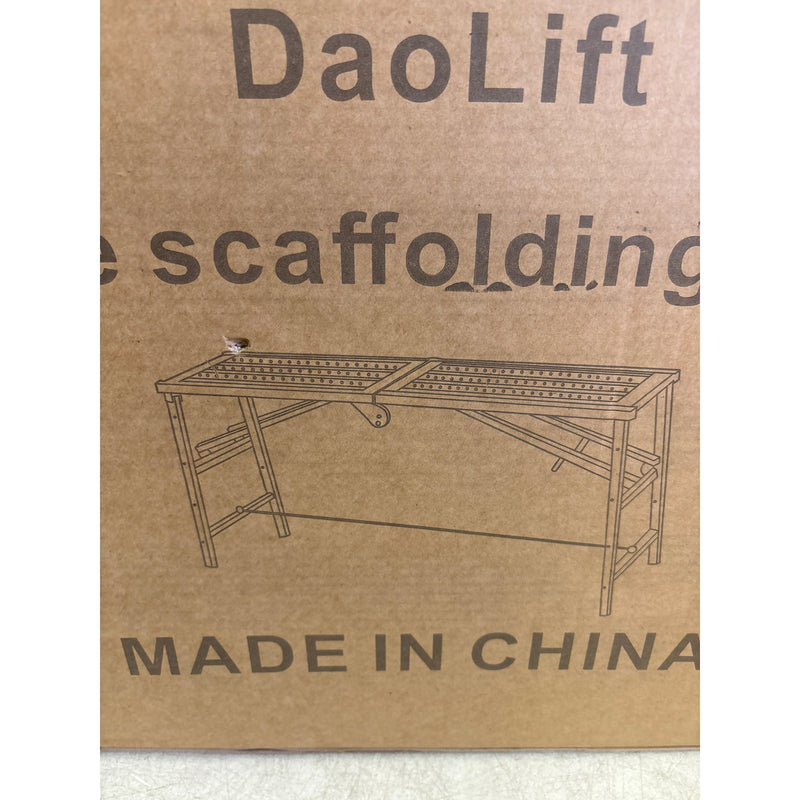 DaoLift 62.99"x14.74" Carbon Steel Scaffolding Platform CAP 660 LBS 32-50" H