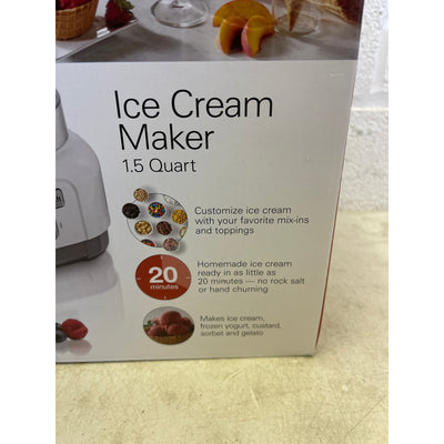Hamilton Beach Electric Automatic Ice Cream Maker, Frozen Yogurt 1.5 Quart White