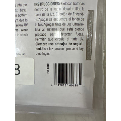 Certified A/C Pro UV Leak Detection Kit UV Light with Safety Glasses Auto Tools