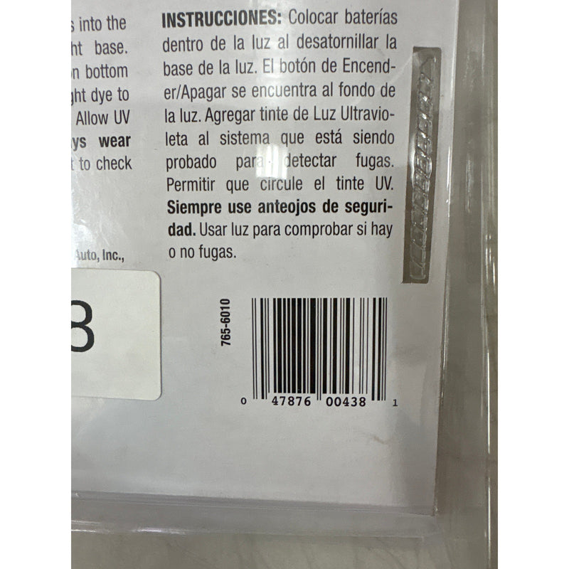 Certified A/C Pro UV Leak Detection Kit UV Light with Safety Glasses Auto Tools