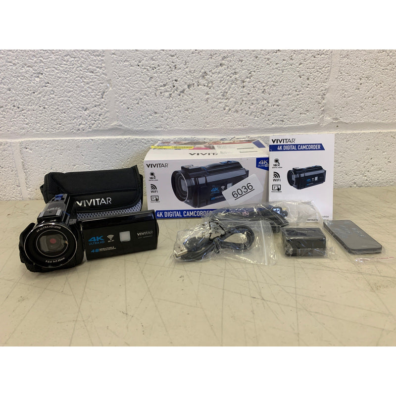 Vivitar 4K Digital Camcorder - 16x Zoom , WIFI, Touch Screen - Black