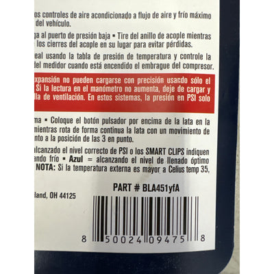 Blaster Recharge Hose with Smart Clips, In-line Pressure Gauge R1234yf