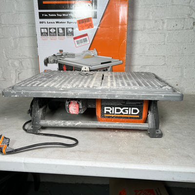 RIDGID 6.5-Amp 7 in. Blade Corded Table Top Wet Tile Saw, SAW ONLY