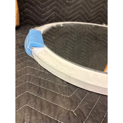 Sedas Living Units 17 " Round Mirror with 1.5" Wood Frame - Wall Mirror - White