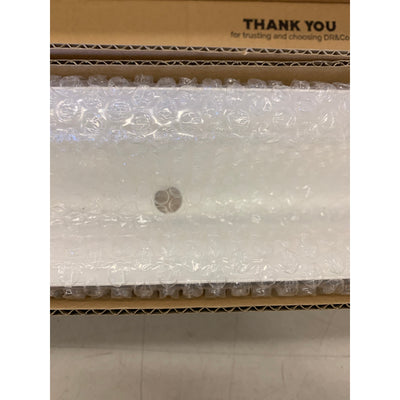 DR&CO Stainless Steel Rectangular Planter – 32″ x 3.25" x 3.5" White , Drainage System Planter