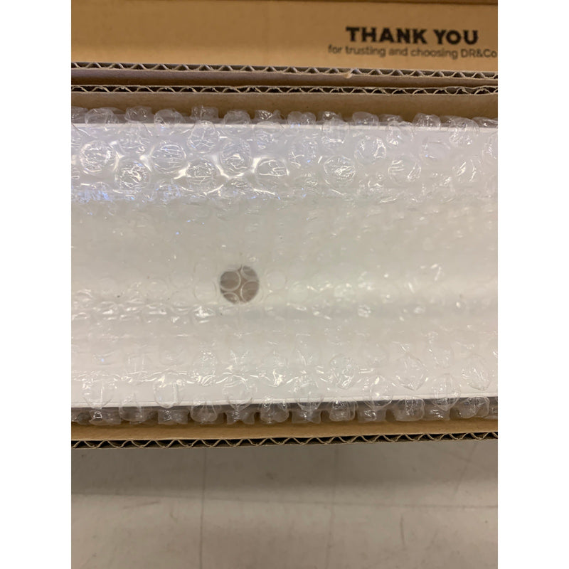 DR&CO Stainless Steel Rectangular Planter – 32″ x 3.25" x 3.5" White , Drainage System Planter