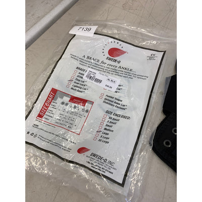 Swede-O Ankle Lok Support with Knit Tongue, Large Ankle Brace Black, Sprain