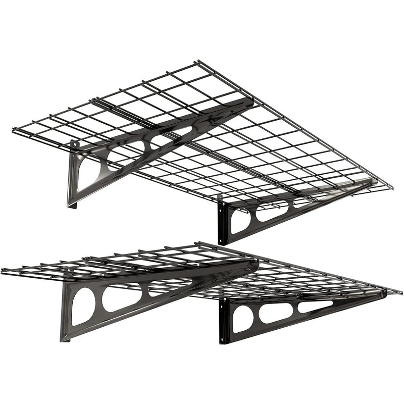 FLEXIMOUNTS 2-Pack Floating Wall Shelf Garage Storage  2x4ft 24-inch-by-48-inch