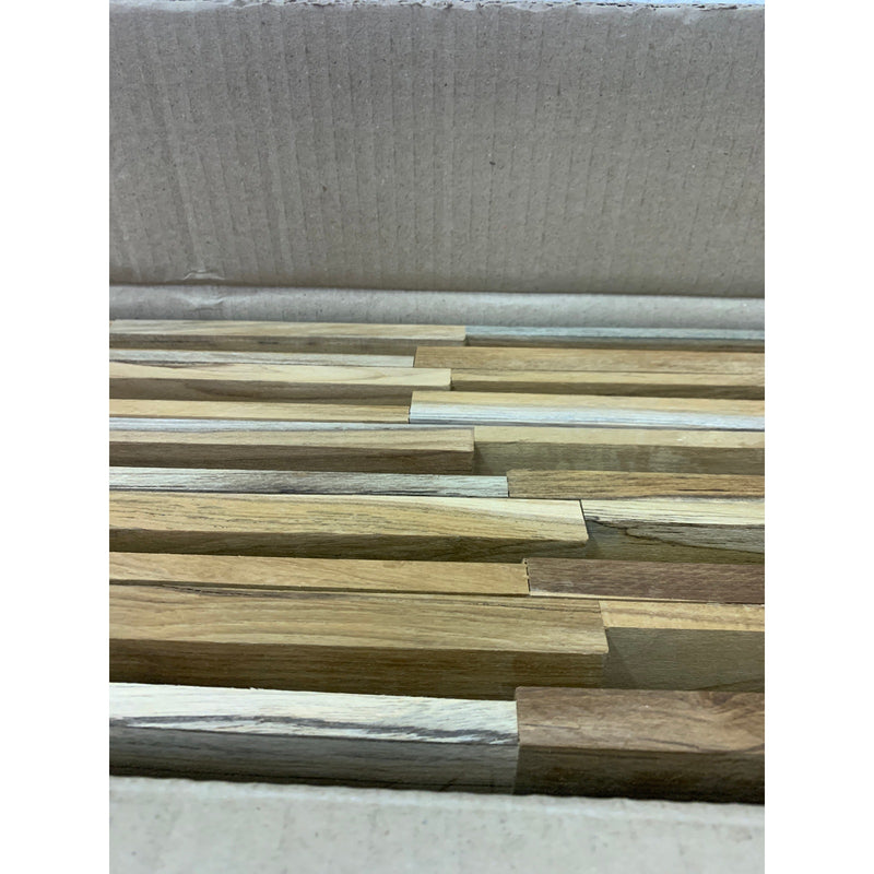 (2) Packs-Of-10 WALL!SUPPLY UltraWood Teak Firenze Jointless Z-shape Interlocking