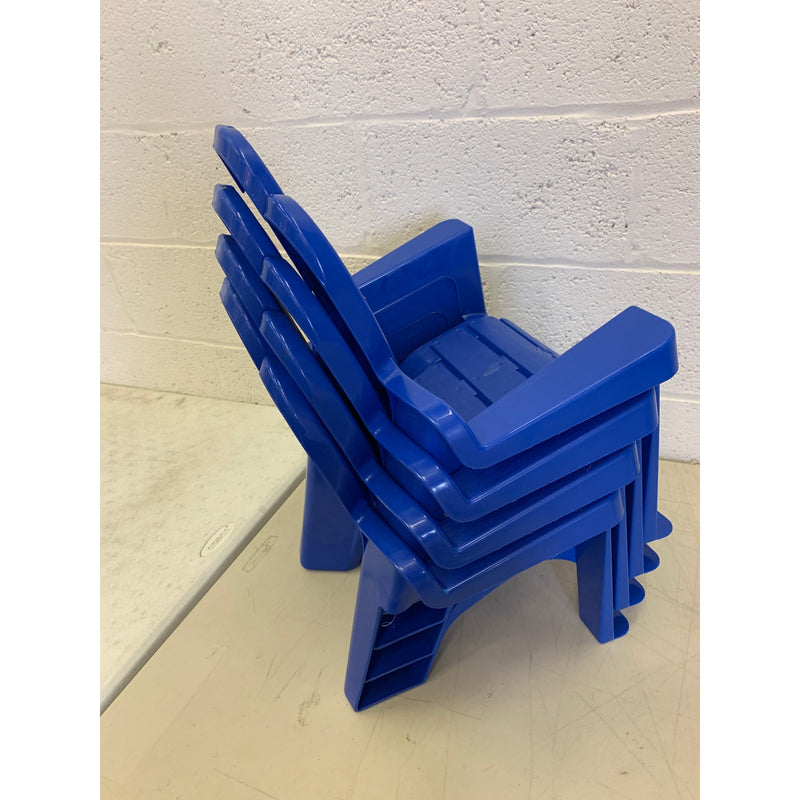 American Plastic Toys Chairs 4-Pack  Dark Blue  Adirondack Outdoor kid furniture