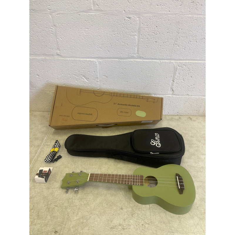 GMX 21" Ukulele Bundle Kits w Gig Bag Strap 2 Picks Tuner Nylon String Green