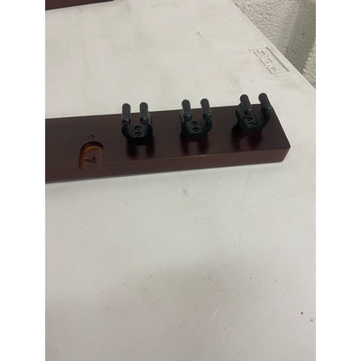 Iszy Billiards Pool Cue Rack, Billiard Stick Holder Holds 6 Cues, Balls Mahogany