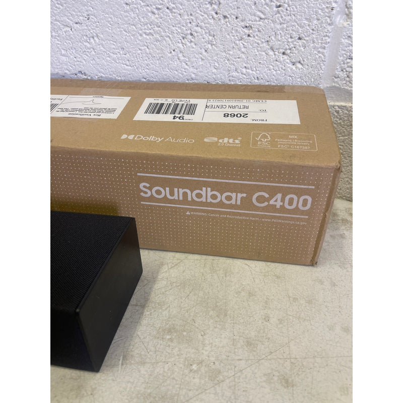 Samsung B-series 2.0ch. Soundbar with Built-in Woofer HW-C400 Black, NO Remote