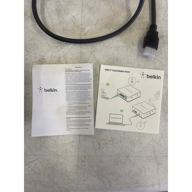 Belkin USB-C Docking Station USB Hub Dual 4k Computer Monitor Display Dual HDMI
