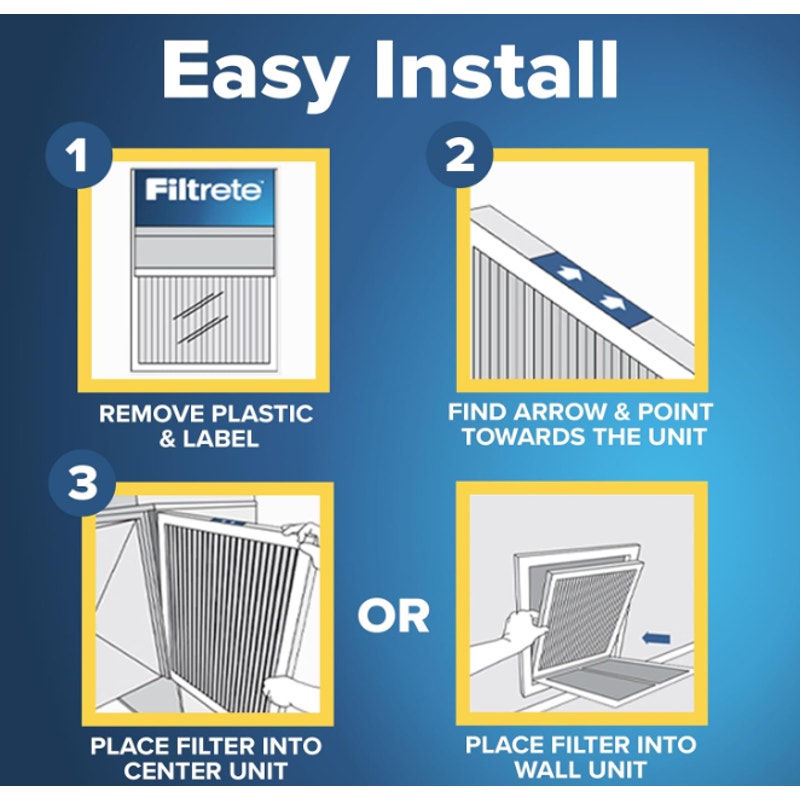 6-Pack Filtrete 20x25x1 AC Furnace Air Filter MERV 5 MPR 300 Air Cleaning Filter