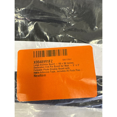 Large Bulletin Board 60"X36" Decorative Felt Pin Board, Foldable w Push Pins