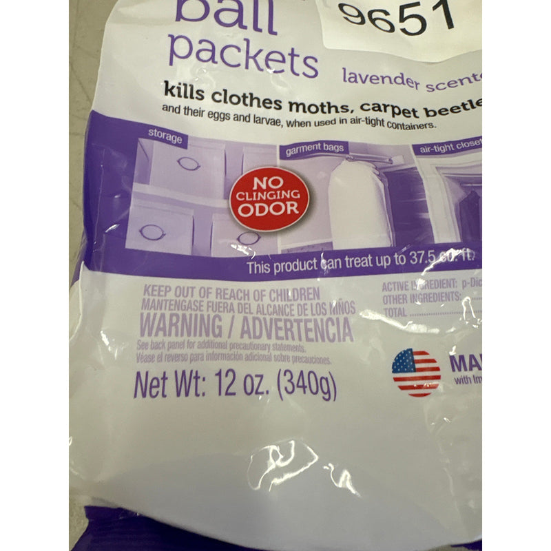 Enoz 12 Oz Lavender Scented Moth Ball Packets, Treats Up To 37.5 cu. ft. E112.6T