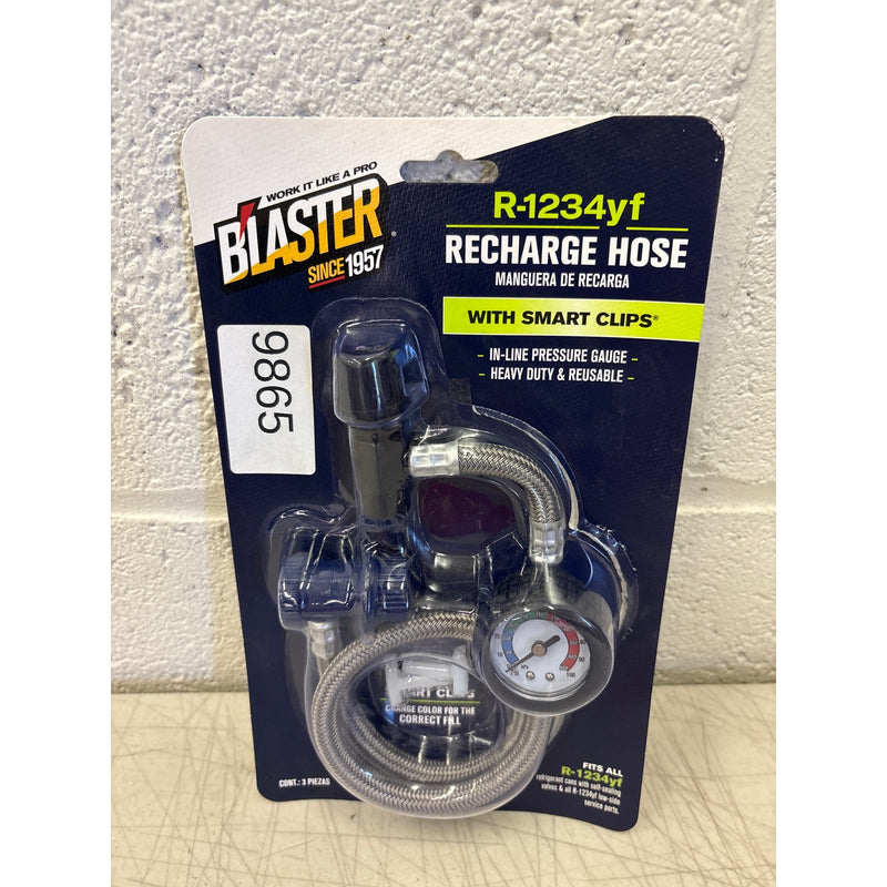Blaster Recharge Hose with Smart Clips, In-line Pressure Gauge R1234yf