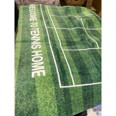 AntiSkid Tennis Court Doormat Flannel Water Absorbing Rug Welcome To Tennis Home