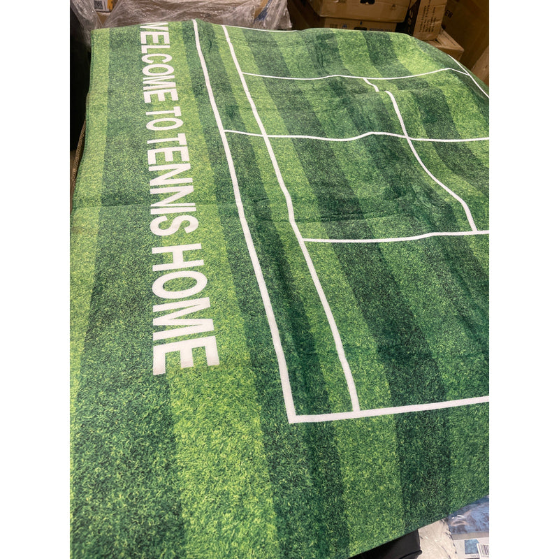 AntiSkid Tennis Court Doormat Flannel Water Absorbing Rug Welcome To Tennis Home