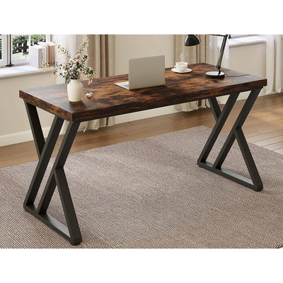 Tribesigns Heavy-Duty Computer Desk 55" Study Desk Writing Table Rustic READ