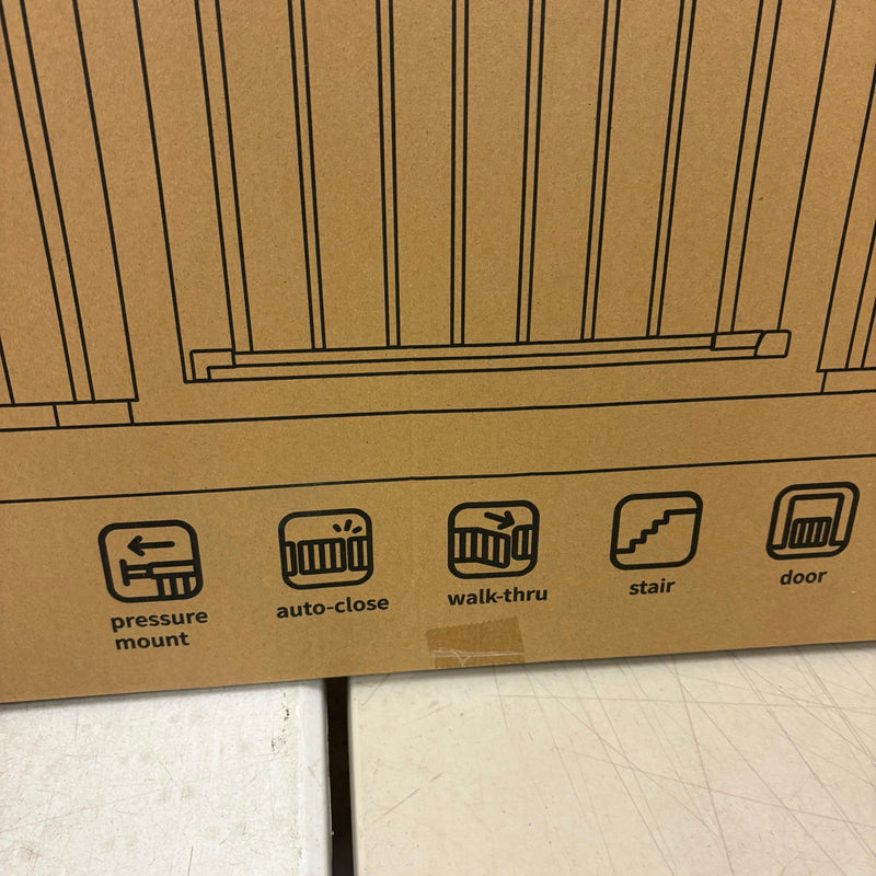 Cumbor 29.7-46" Wide Baby Gate Self Closing Dog Gate Pressure Mounted - Black