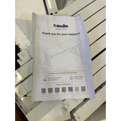 Escritorio ejecutivo grande Tribesigns de 78,7 pulgadas para computadora, para oficina en casa, marrón y blanco