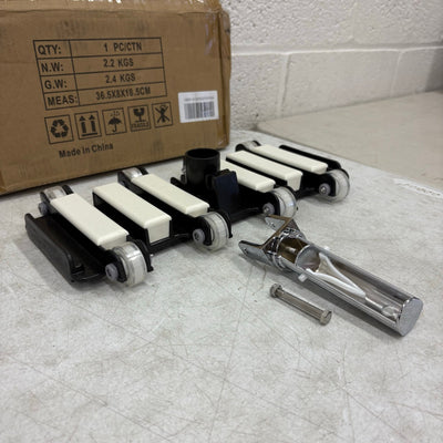 14in Pool Vacuum Brush Head Plastic Handheld Pool Purge Suction Cleaner w Wheels