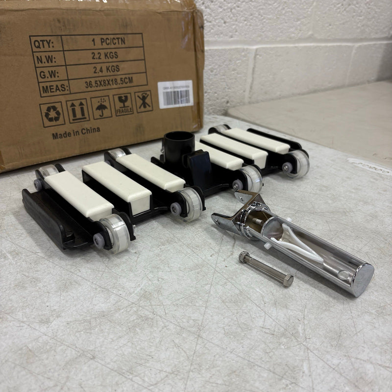 14in Pool Vacuum Brush Head Plastic Handheld Pool Purge Suction Cleaner w Wheels