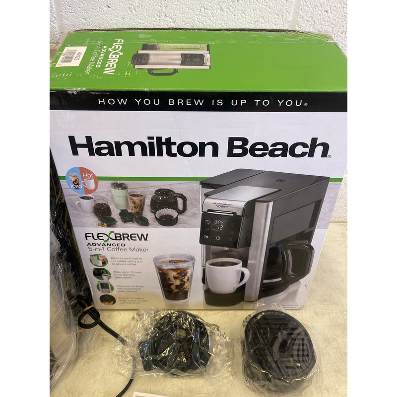 Hamilton Beach FlexBrew Advanced 5-in-1 Coffee Maker, Removable Dual-Position