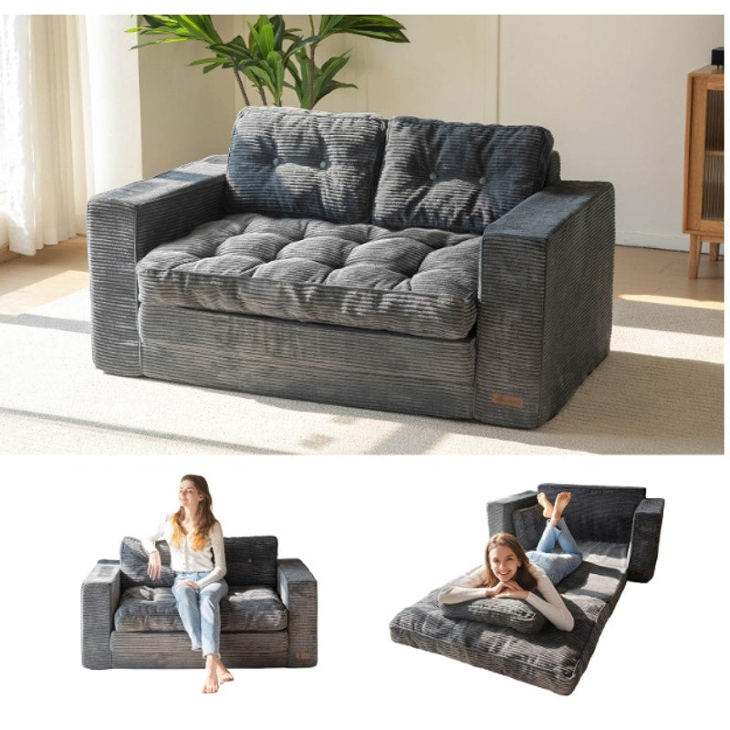 MAXYOYO Convertible Sofa Bed Pull Out Loveseat Sleeper Sofa 2in1 Folding Couch