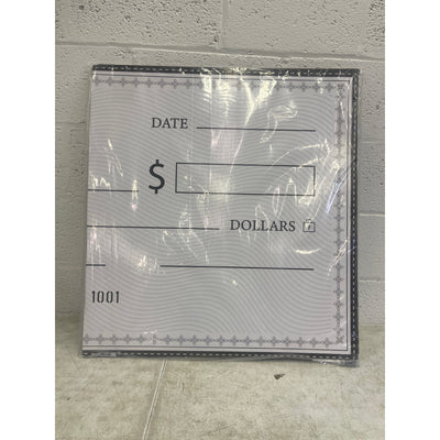 Crtiin Giant Check 55 x 30 Reusable Big Check Rigid Blank Checks 4 Pcs Dry Erase