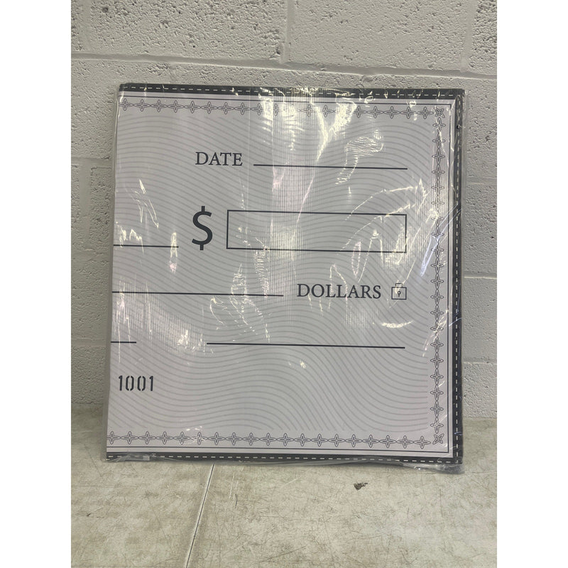 Crtiin Giant Check 55 x 30 Reusable Big Check Rigid Blank Checks 4 Pcs Dry Erase