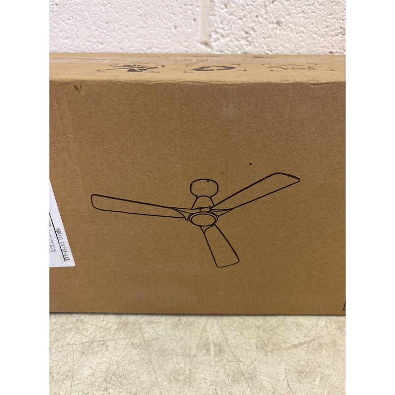 Depuley 52-Inch Ceiling Fan with Light, 3 Blade Flush Mount Low Profile - White