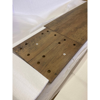 Tribesigns 63" Console Table, Farmhouse 2-Tier Sofa Table Entryway Storage Brown