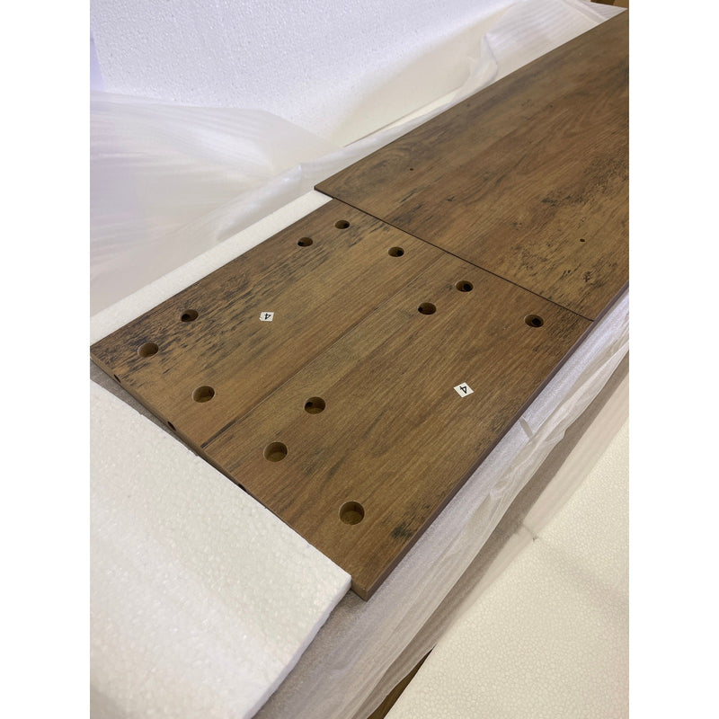 Tribesigns 63" Console Table, Farmhouse 2-Tier Sofa Table Entryway Storage Brown