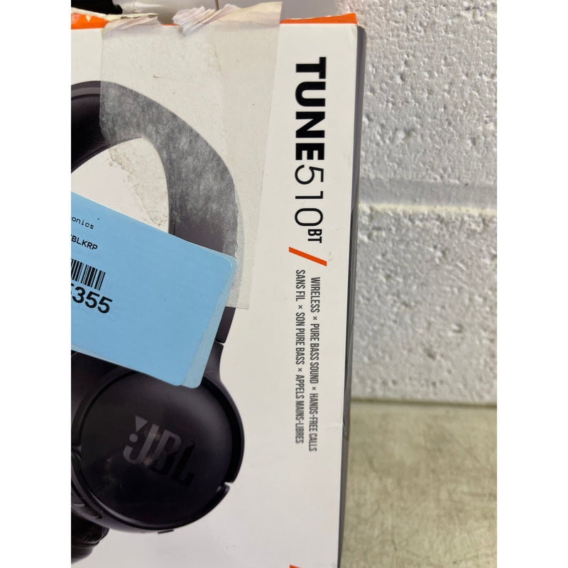 JBL Tune Wireless on-ear headphones - Black, Bluetooth Hands Free Call 510BT