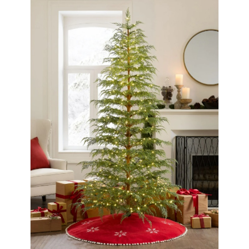 My Texas House 7.5ft Pre-Lit Cypress Artificial Christmas Tree 500 Twinkle LED Lights