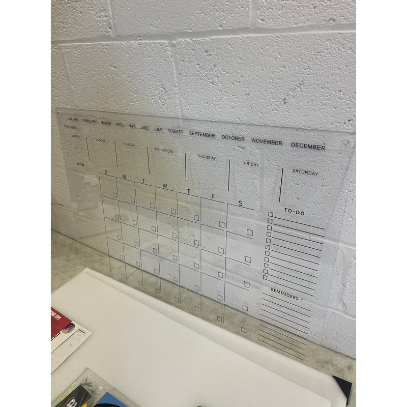 36" x 24" MONTH Calendar w Notes Dry-Erase Board Wall-Mount with Markers