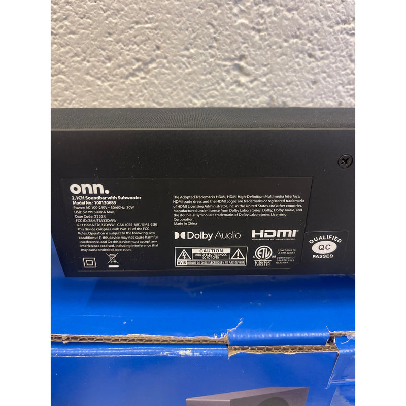 Onn. 32" 2.1 Soundbar with 2 Speakers, Bluetooth, 480 Watt, SOUNDBAR ONLY