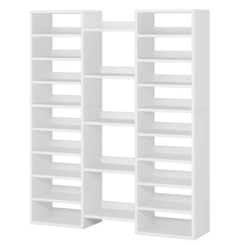 Tribesigns Wooden Shoe Rack, Freestanding Shoe Organizer, 23 Shelves, White