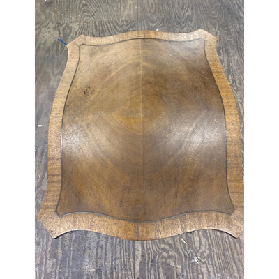Eclectic Inlaid Mahogany Side Table w Wheels, ca. 1900s SEE DETAILS