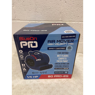 BlueDri 1/4 HP 900 CFM Air Mover Water Damage Restoration Equipment Carpet Dryer