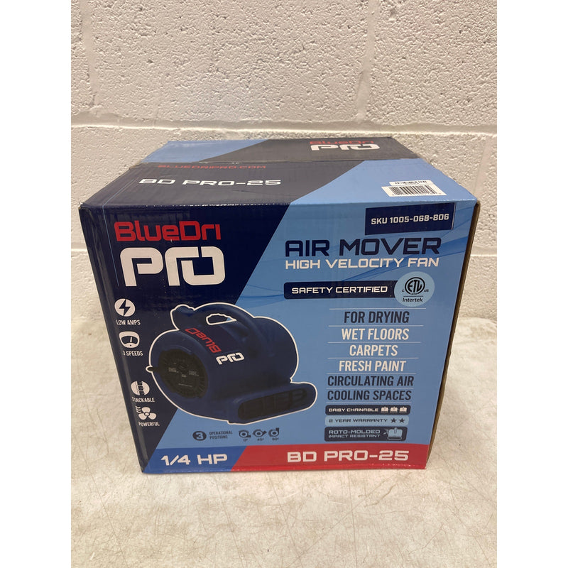 BlueDri 1/4 HP 900 CFM Air Mover Water Damage Restoration Equipment Carpet Dryer