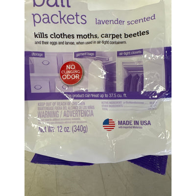 Enoz 12 Oz Lavender Scented Moth Ball Packets, Treats Up To 37.5 cu. ft. E112.6T