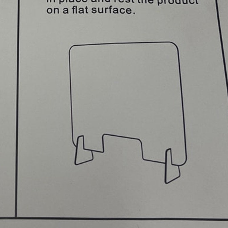 4-PACK Plexiglass Protective Shield Sneeze Guard 39" x 31" x 1/8" 12" Stand Base