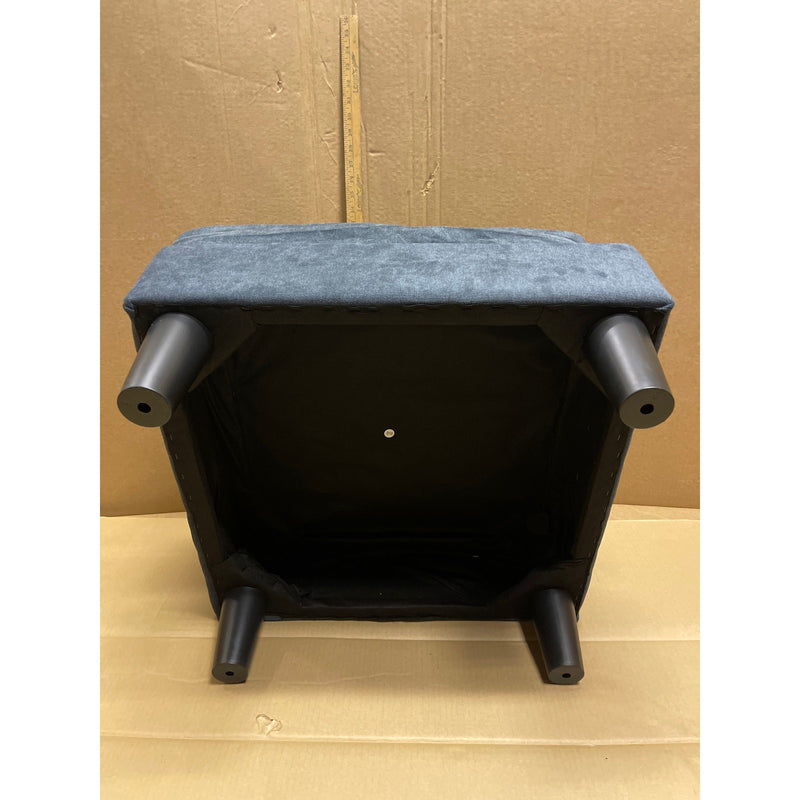 Otomana de 61 x 61 x 40 cm para sofá o sillón, mueble de sala, suave, gris