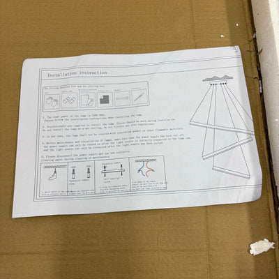 Sheinhot LED 3-Ring Chandelier Round for Living Room Bedroom 3000K-6500K - Black